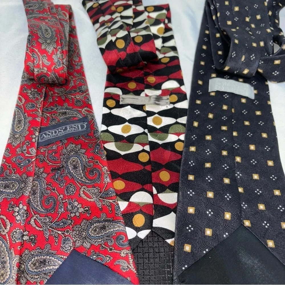 2/$30 Ties Men’s Bundle Land End’s, MBP, and STAFFORD Executive Retro Ties (3) - Picture 3 of 3
